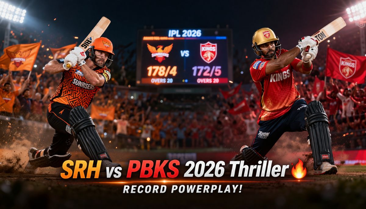 SRH vs PBKS 2026 scorecard Sunrisers Hyderabad vs Punjab Kings