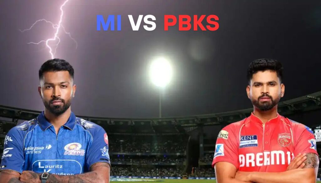 Current image: MI vs PBKS IPL 2026 match today Mumbai Indians vs Punjab Kings
