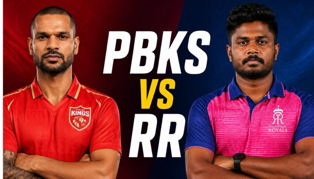 Current image: PBKS vs RR today match players IPL 2026