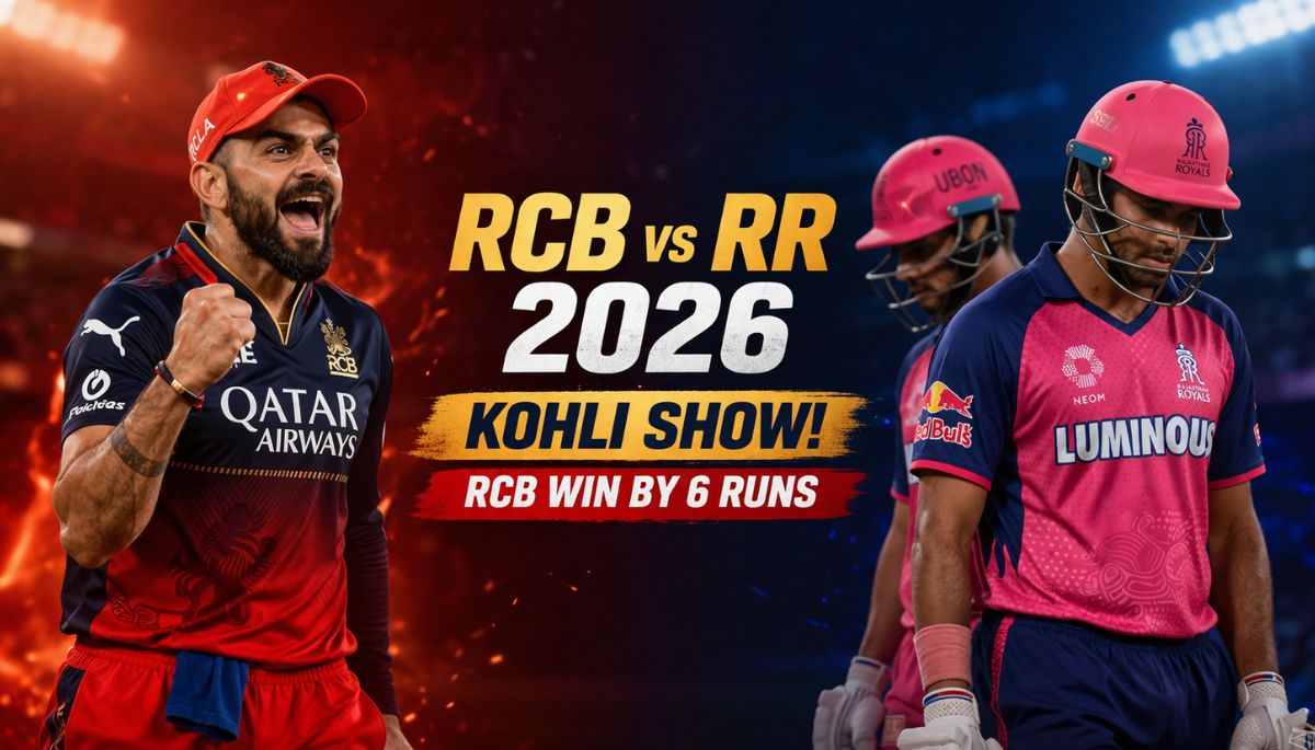 RCB vs RR match 2026 Virat Kohli performance Barsapara Stadium Guwahati