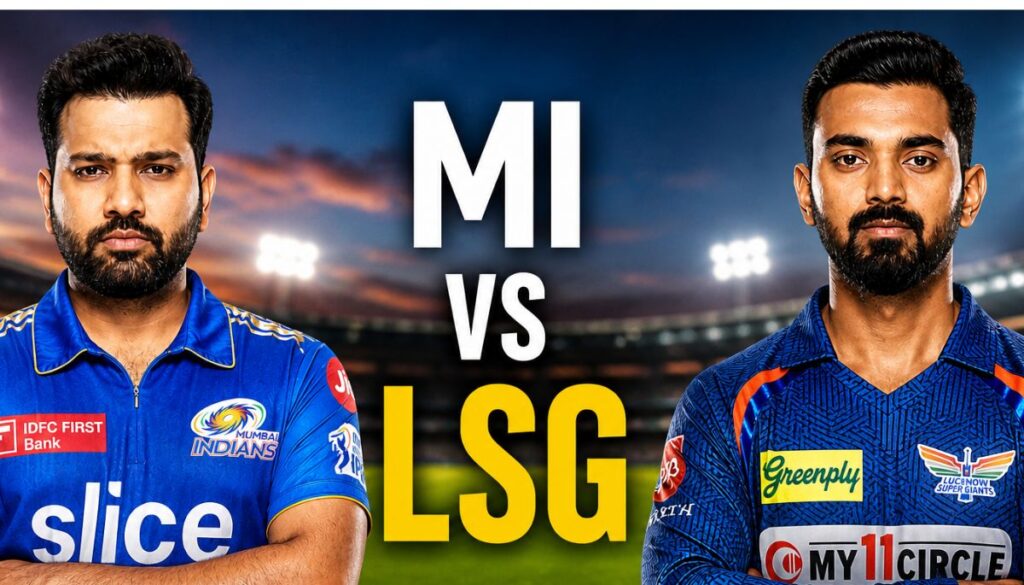 Current image: Mumbai Indians vs Lucknow Super Giants players match preview IPL 2026