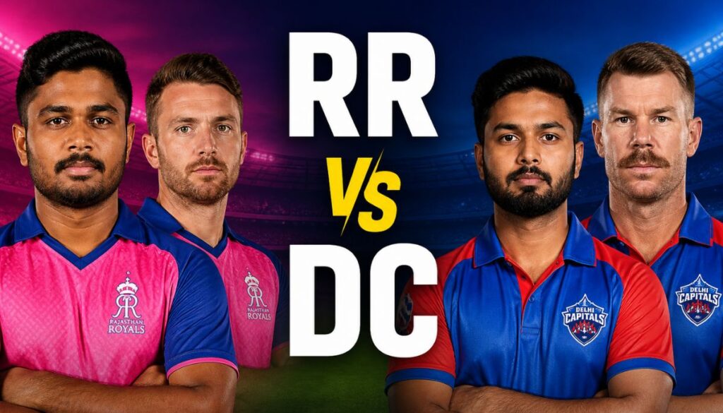 Current image: RR vs DC IPL 2026 Match Players