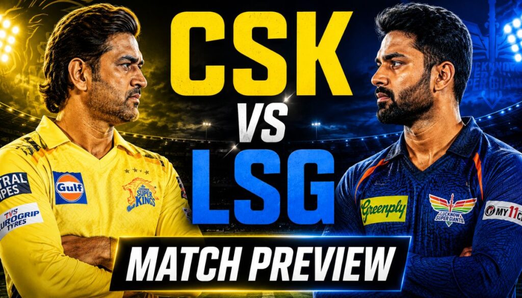 Current image: CSK vs LSG IPL 2026 Match Preview